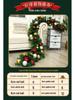 2.8m Encrypted Rattan Christmas Garland with Lights for Shopping Mall Escalator Decoration