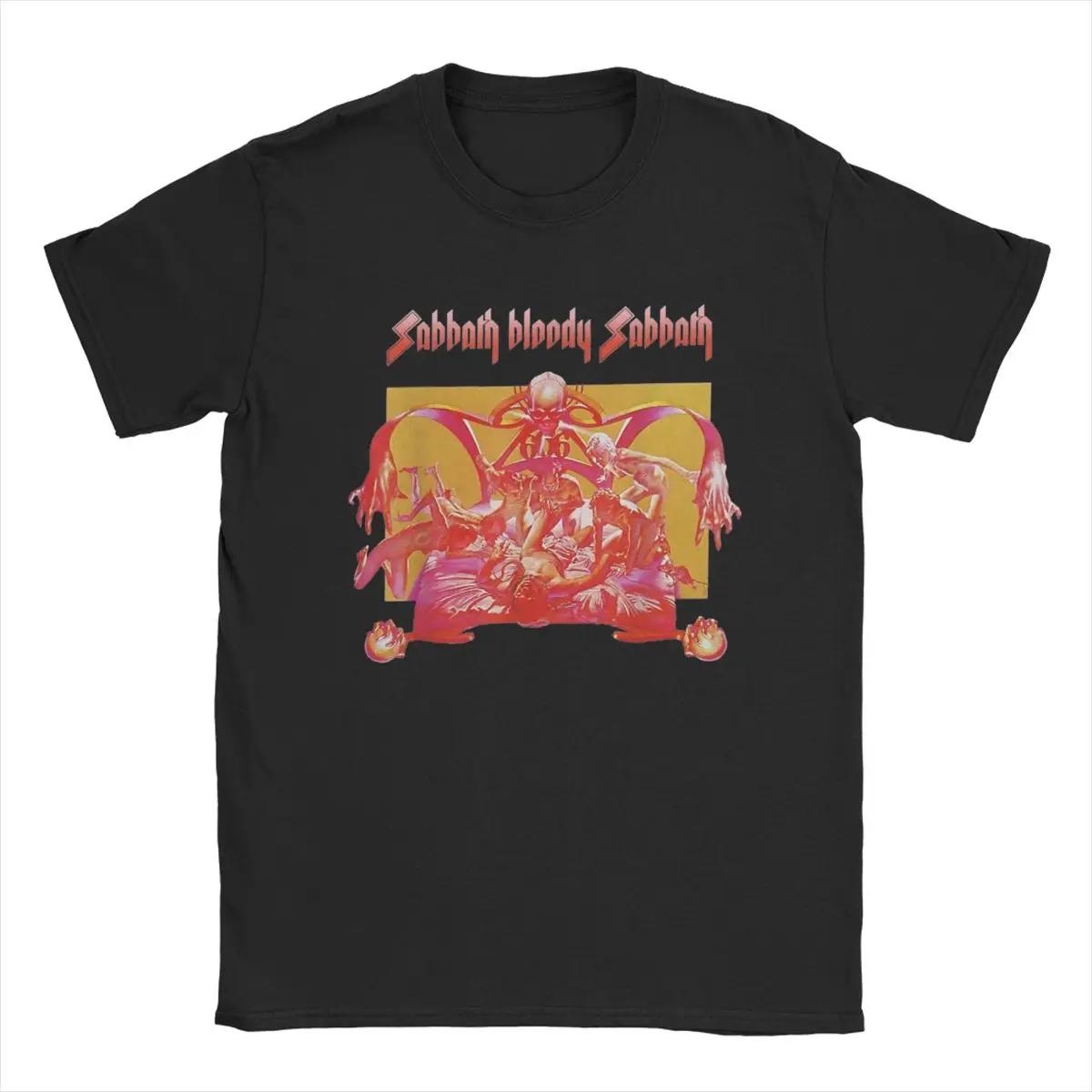 

Черная крутая футболка Sabbaths для мужчин, винтажные футболки из 100% хлопка, круглый воротник, короткий рукав, футболки, идея для подарка, одежда XXXXXL чёрный