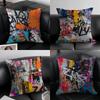 pop Street fashion graffiti art patterns Cushion Cover Pillow Case Antidustmite Invisible zipper silky plush cushion