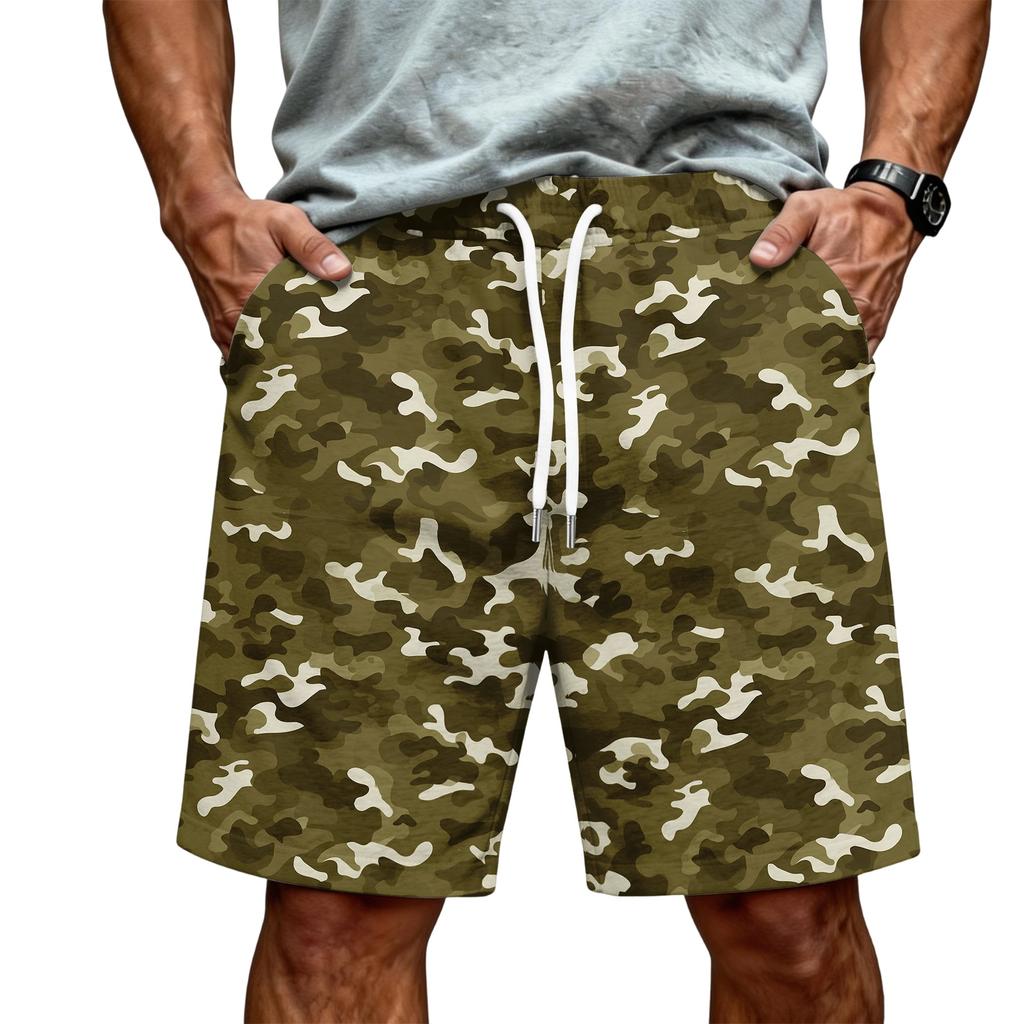 Men's Athletic Shorts with Elastic Drawstring Waist - Lightweight Summer Workout Shorts for Running, Gym, Training, and Sports