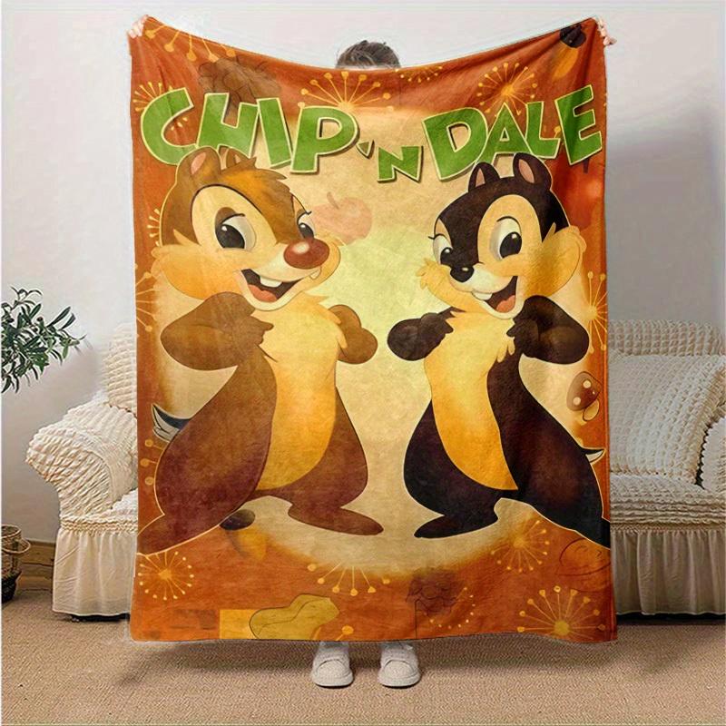 1pc, Chip 'n Dale Throw Blanket Soft & Cozy Coverlet for Home Decor, Couch, Bed, Travel, Camping, Car, Beach, Office Nap Perfect Gift Idea