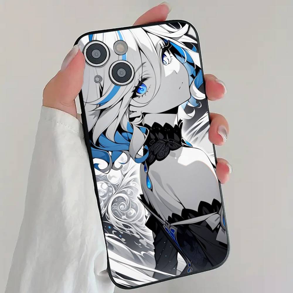 Anime Spiel G-Genshin I-Impact Charaktere Handyhülle Cool Schwarz Silikon Weich Für IPhone 16 15 14 13 12 11 X XR Plus Pro Max Plu