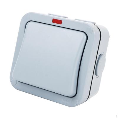 Outdoor Light Switch Accessory Single Pole Double Throw Mechanism Gray IP66 Waterproof for