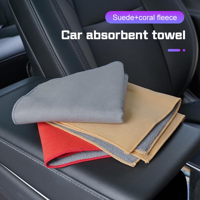 Car Wash Towel Cloth For BMW E38 E46 F15 E90 E92 E87 G20 G30 1 3 5 7 X1 Super Absorbent Suede Wash Rag Interior Cleaning Brush