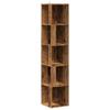 Corner Shelf Reclaimed Wood Look 33x33x165 Cm Engineered Wood