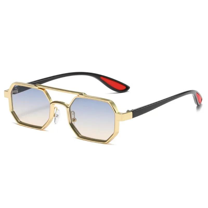 New Fashionable Metal Frame Sunglasses UV400 Protection Large Frame Street Photography Outdoor Shades Glasses