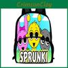 Sprunki Backpack 3d Game Design Large Capacity Oxford Kids School Gifts Bag