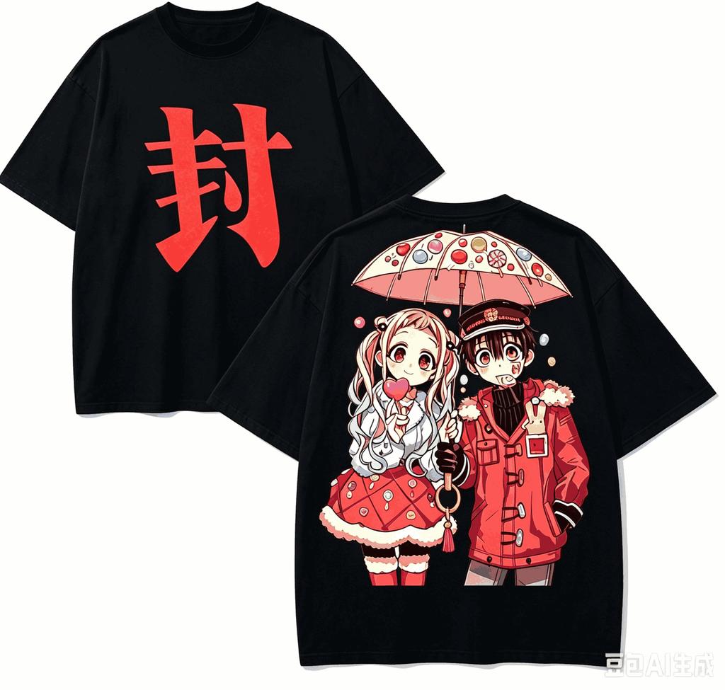 Toilet-Bound Hanako-kun Anime Lover T-shirt Harajuku Cotton New Model High Street Retro Oversiz