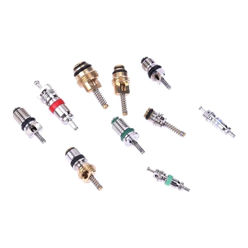 102x R134A Car A/C Core Valves Portable Automotive Air Conditioning Assortment Kit for Valve Cores Remover Tool for Most