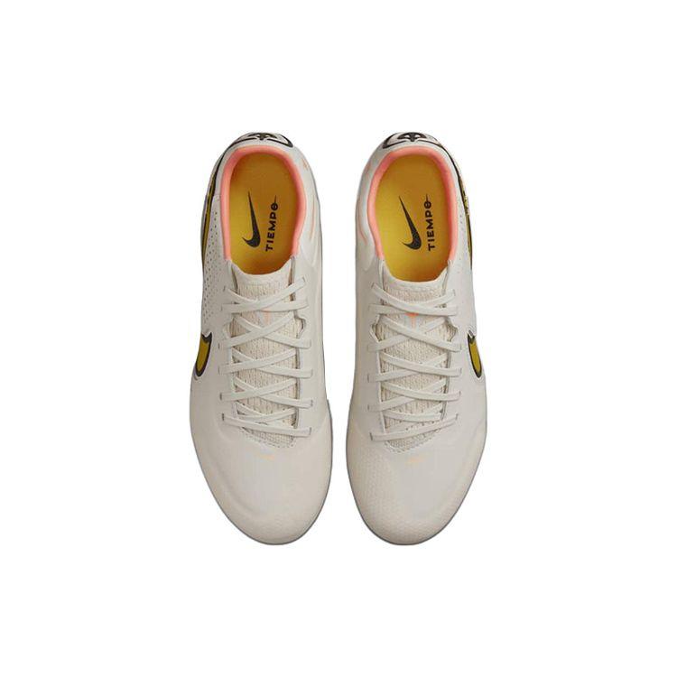 Nike Tiempo Legend 9 Pro Round Toe Lace-Up HG (Rubber Short Studs) Shock Absorbing Non-Slip Durable Soccer Shoes Men Soccer Shoes Beige DB5621-002