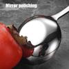 Stainless Steel Spoon High Precision Mirror Polished Spoon Comfortable Curved Long Handle Round Spoon for Home Restaurant