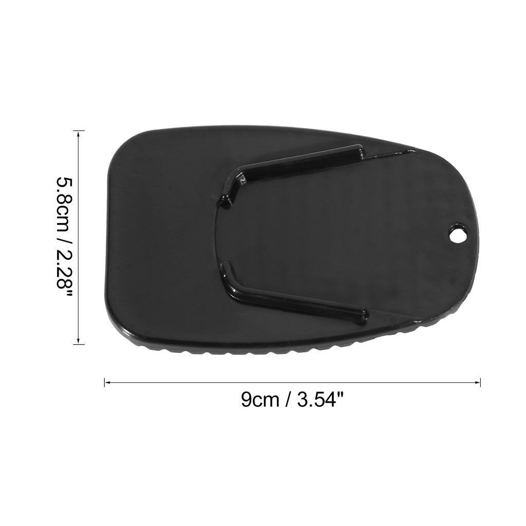 F FIERCE CYCLE Motorcycle Kickstand Pad Support Plate Pad Side Stand Extension Pad 4.5 X 4.3 Cm 2pcs Black