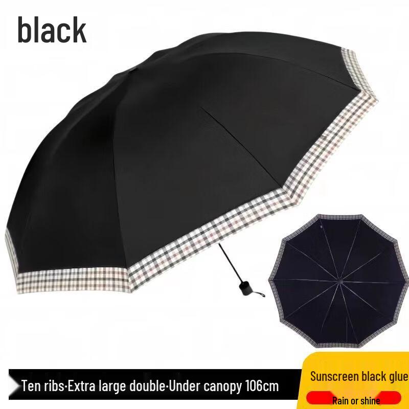 Hanyou Extra Thick 10-Rib Double Sun & Rain Umbrella