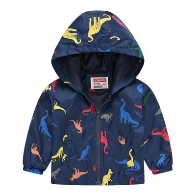 Chaqueta ligera de moda para niños y niñas. Chaqueta informal con capucha y estampado de viento para niños pequeños.