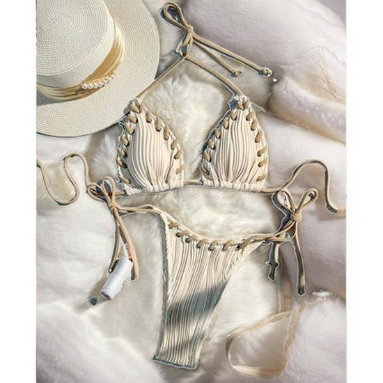 

2024 European & American Sweet Fresh Split Swimsuit Bikini Small