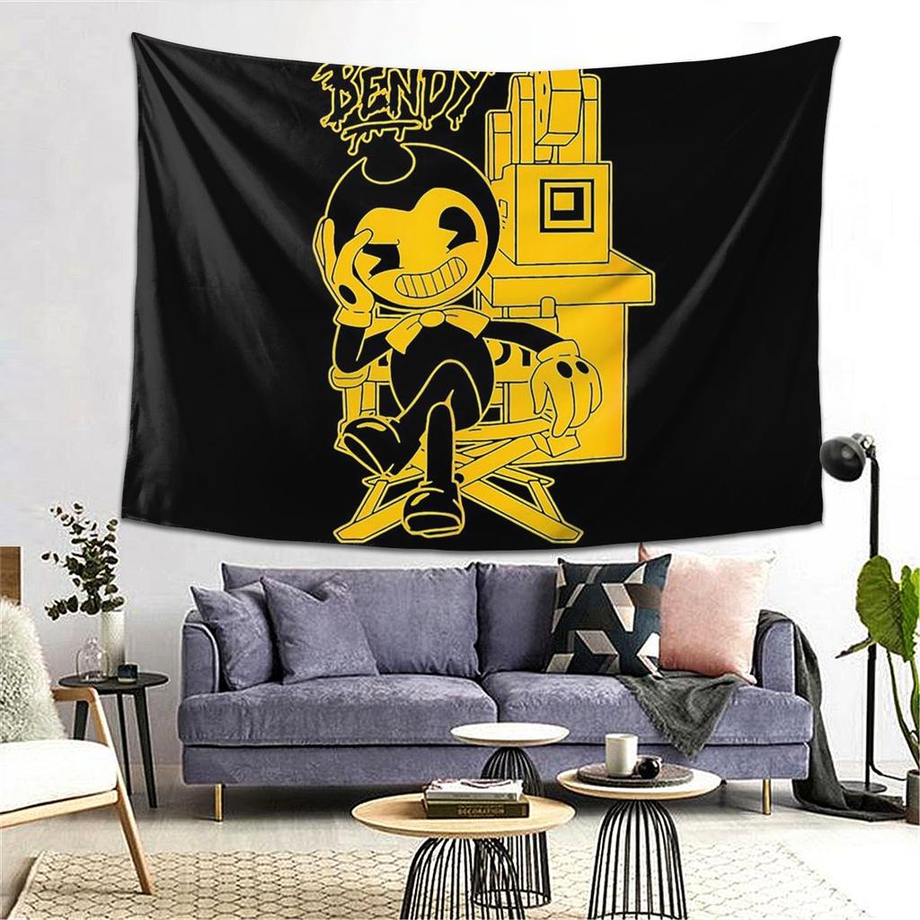 BendyInkMachine Tapestry Decor Art Aesthetic Tapestries for Living Room Bedroom Home Wall Cloth Wall Hanging