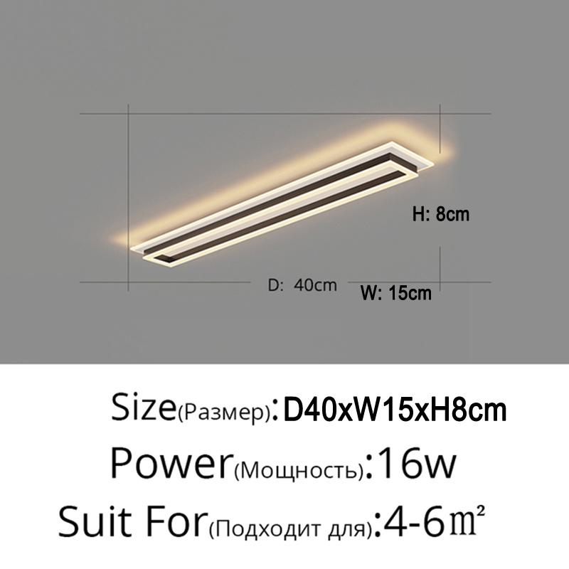 

Потолочный светильник с длинной полосой, скандинавский светильник для спальни, светильник для прихожей, лампа для гардероба, современный минималистичный потолочный светильник для гостиной Diameter 40cm чёрный