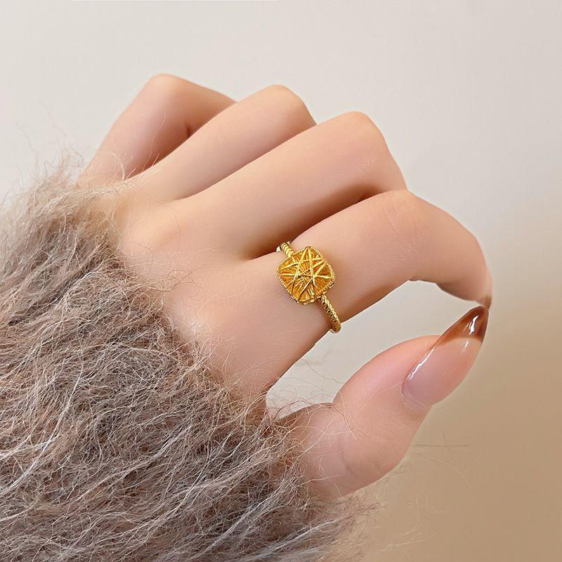 Gold Brushed Small Sugar Cube Stud Earrings for Women 2025 New Arrival Best Selling Accessible Luxury Fancy Dignified Generous Style Unique Earrings