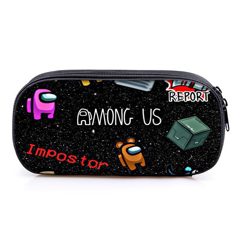 Among Us Game Characters Print Single Layer Stationery Storage Bag For Students