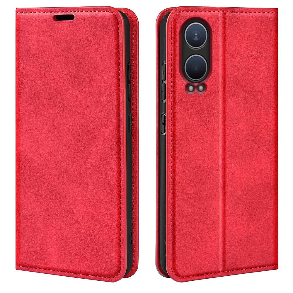 For OnePlus Nord CE4 Lite 5G/Oppo K12x 5G (China) Wallet Phone Case Skin-Touch Leather Flip Cover