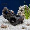 Resin Fish Cave Decaying Trunk Aquarium Hideout Betta Shelter with Multiple Holes