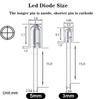 100 Stück 3mm LED Diode Superhell Elektronische Bauelemente Glühbirnen Weiß/Rot/Gelb/Grün/Blau Lichtemittierende Dioden