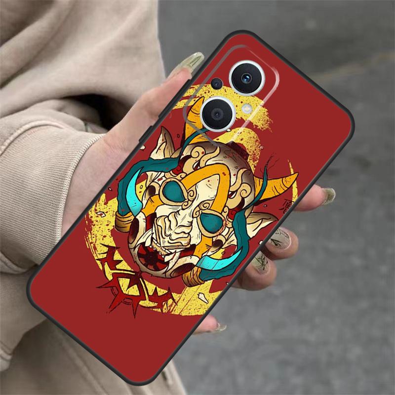 Japanese Hannya Oni Mask Case For OPPO Reno 8T 13F 14F 12F 11F 10 12 13 14 Pro 7 8 Lite OPPO Find X8 X6 X9 Pro Cover