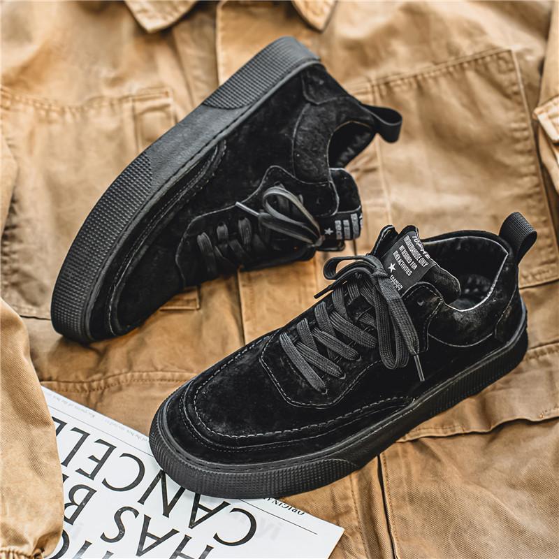 Fashion Vintage Men's Low Help Shoes Fashion Spring Autumn New Lace Up Platform Sneakers Comfortable Height Increase Casual Board Shoes