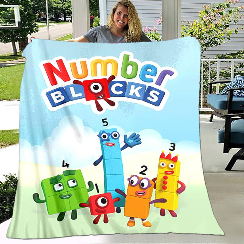 1pz Coperta Stampa Numberblocks, Coperta Leggera per Divano, Letto - Morbida e Calda, Regalo per Tutte le Stagioni come Natale, Halloween