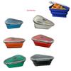 Pizza Pack Reusable Container Box Foldable Triangular Food Storage Case Orange