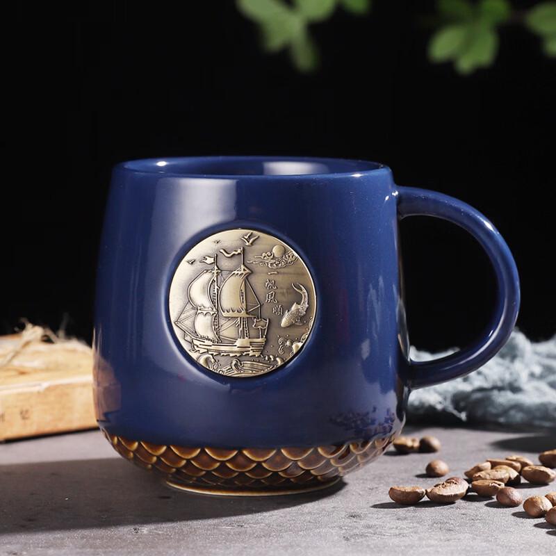 UD Ceramic Coffee Cup with Fish Scale Design