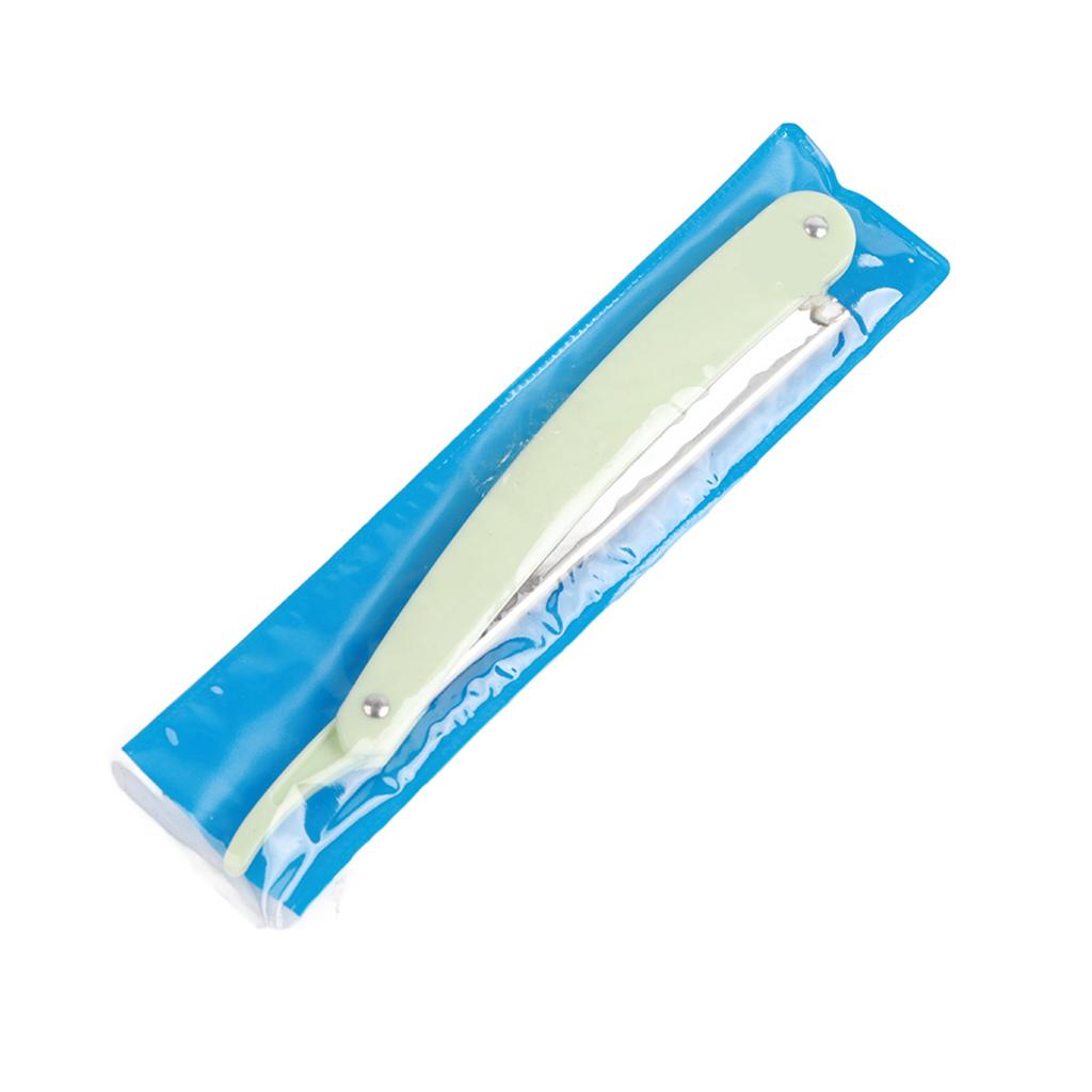 Barber Straight Hair Clipper Salon Folding Blade with Blade Black