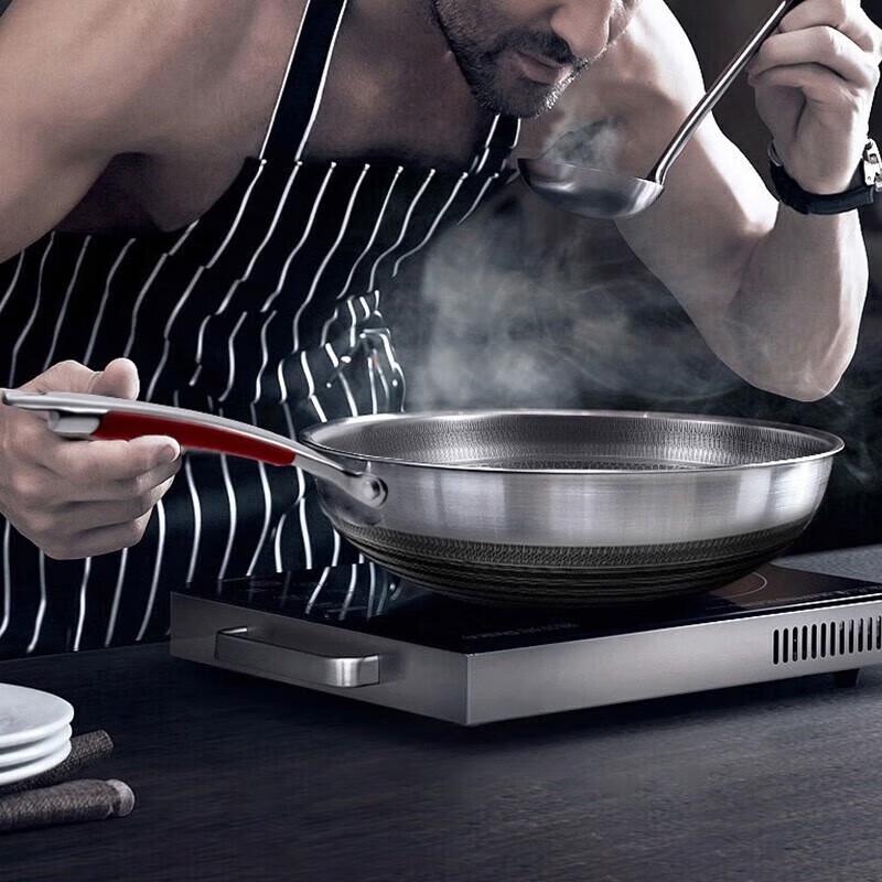 KÖBACH 304 Stainless Steel Double-Sided Honeycomb Wok Set