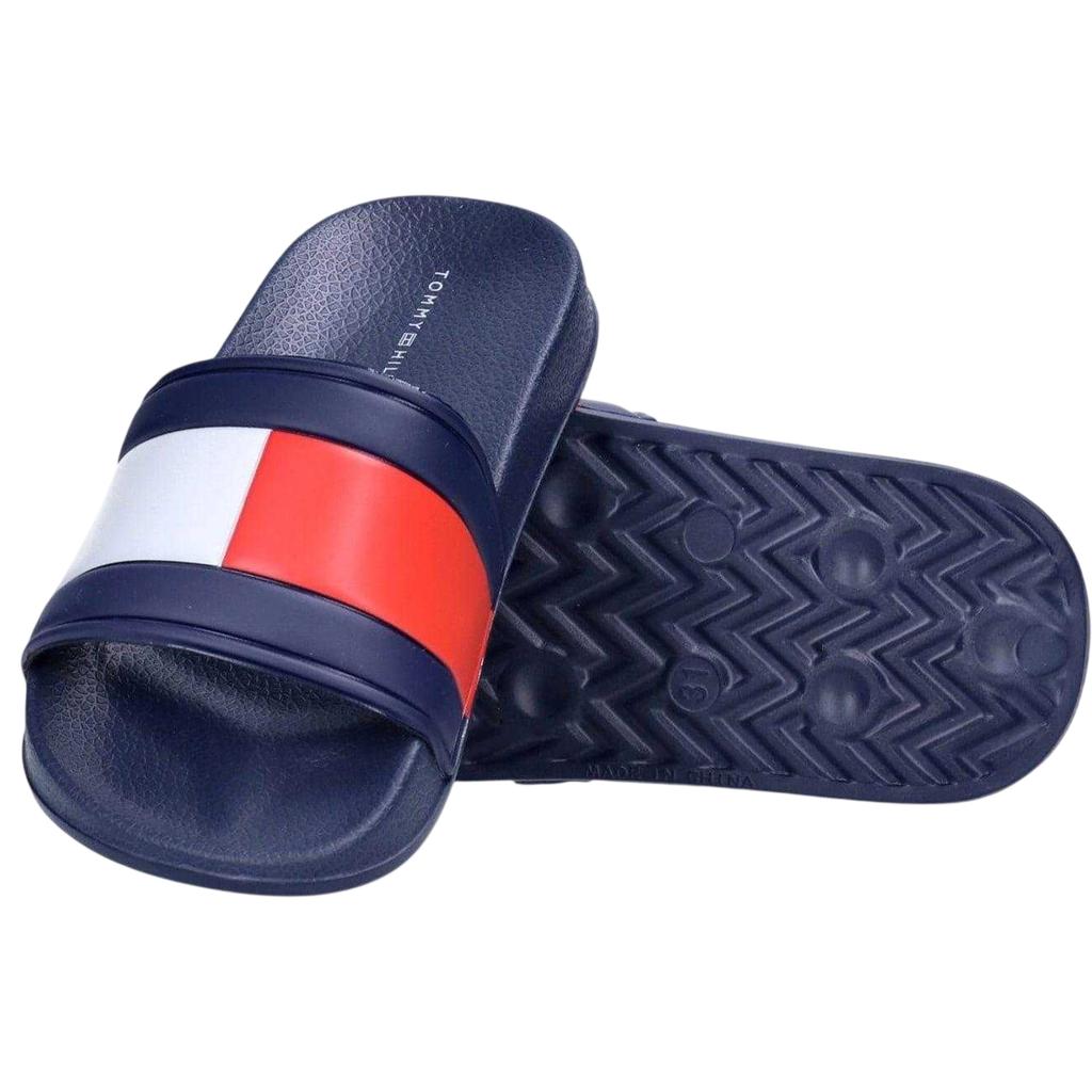 Tommy Hilfiger Childrens/Kids Flag Logo Open Toe Flat Slides