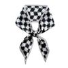 Korean Xiaoxiangfeng black and white silk scarf women's thin and narrow long simulated silk headband tied bag streamer spring and summer versatile