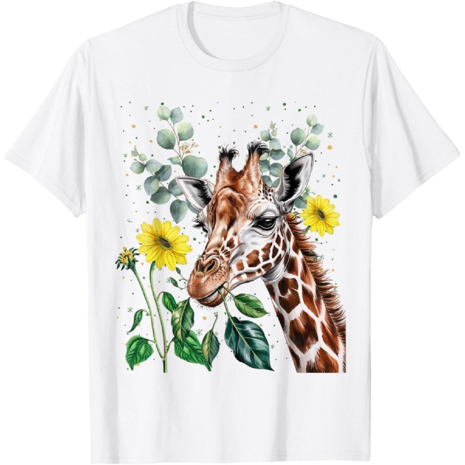 

Giraffe Outfit Idea For Women Novelty Botanical Themed T-Shirt XXXXXL білий
