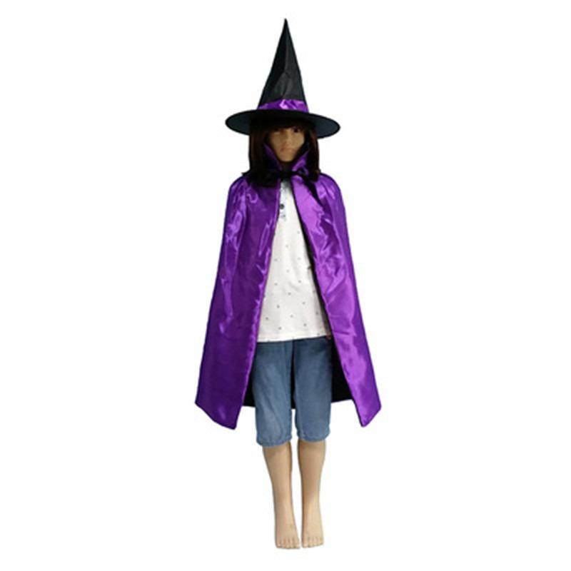 Halloween Cape, Children Adult Dance Dress Up Pentagram Cape Hat Set Cosplay Prop Cape