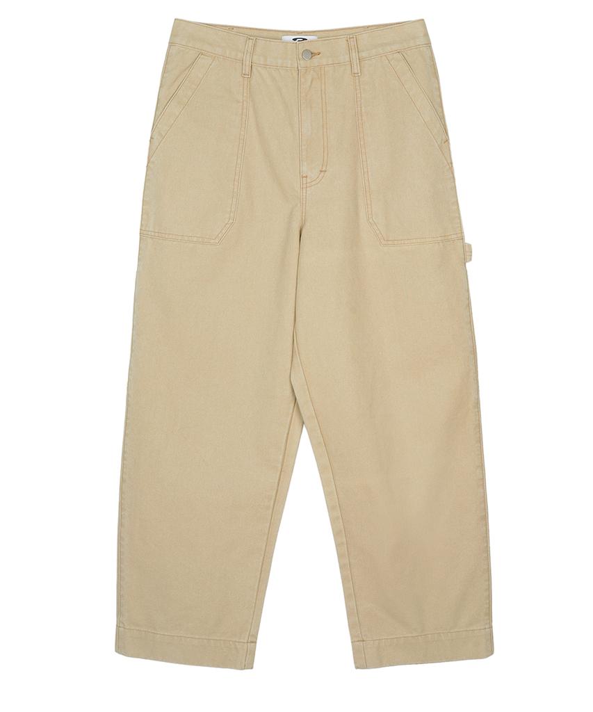 FDR Washed Canvas Pocket Carpenter Pants Beige
