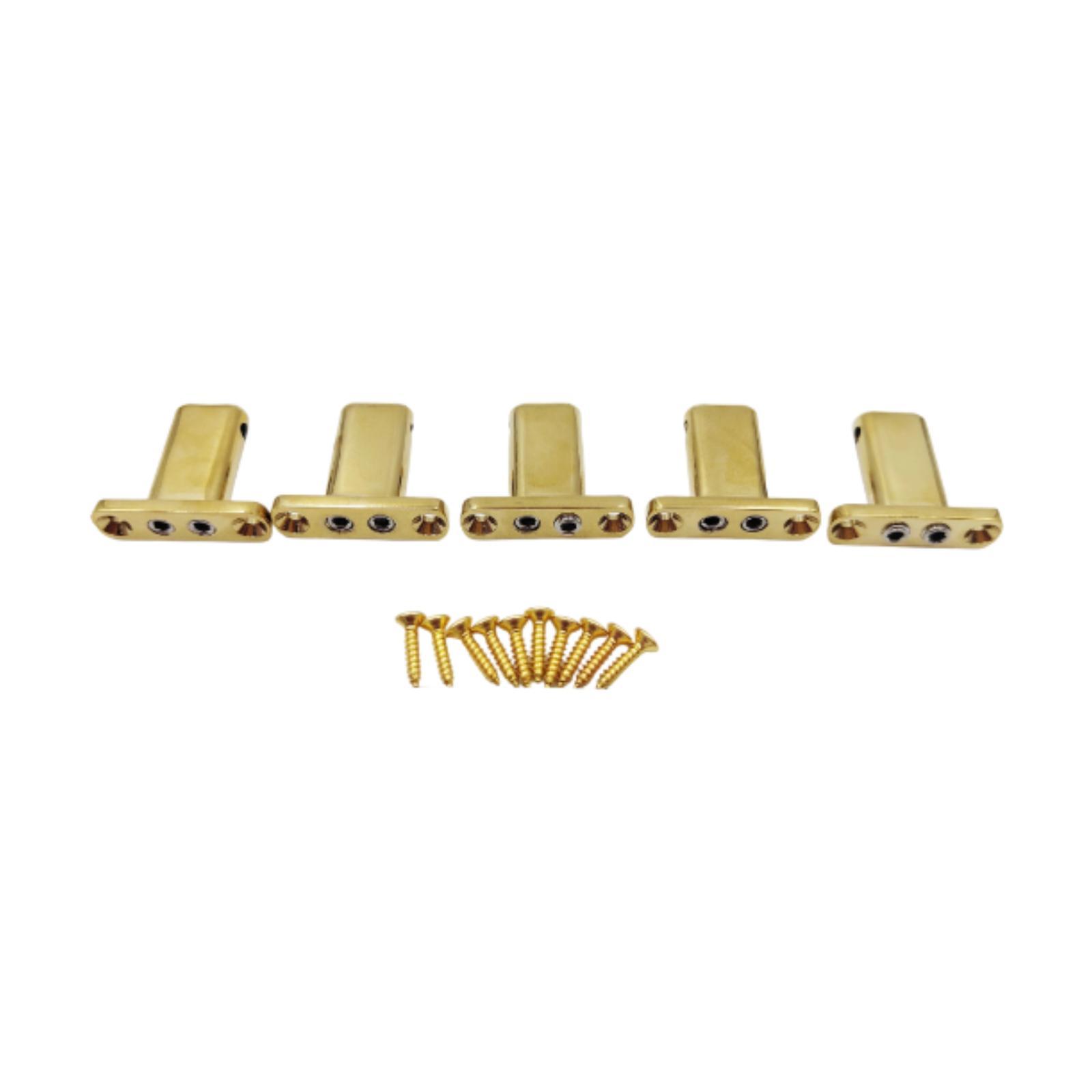 Headless Guitar Nut 5 String Lock Nut Electric Guitar Accessories Set for Bass Guitar Tuning Stability Replacement золотой