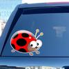 S50353# Niedlicher Cartoon-Marienkäfer-Autoaufkleber, Motorrad-Auto-Dekorationszubehör