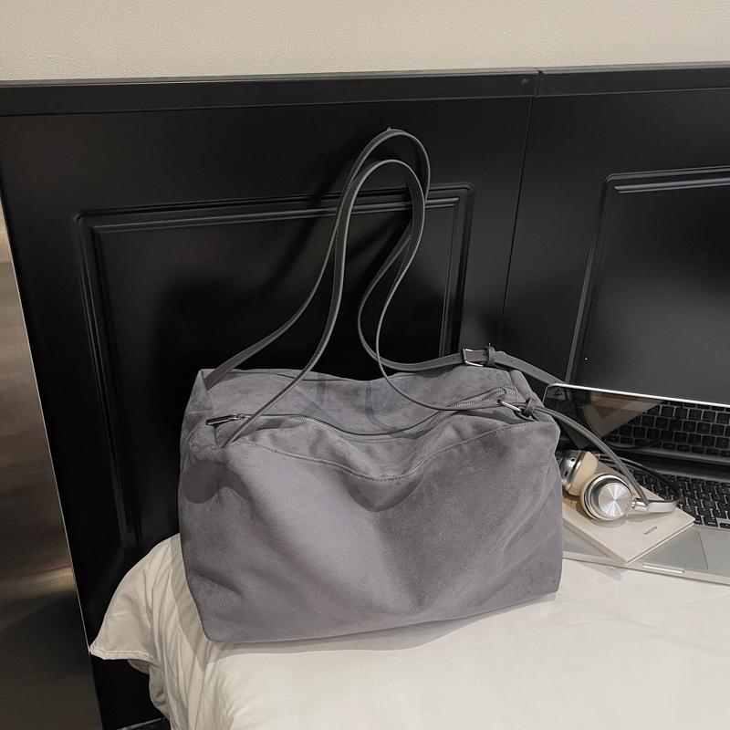 Tote Bag Large Capacity Suede Pillow Bag Women's Shoulder Crossbody Bag