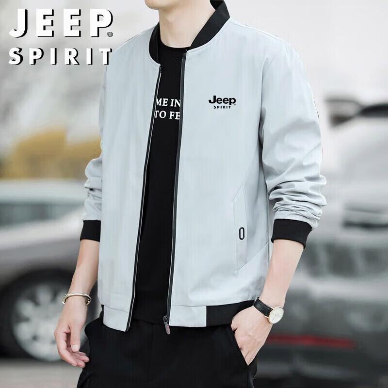 JEEP SPIRIT Men's Casual Stand Collar Jacket