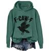 Ladies Fashion Casual Long Sleeve Printed Round Neck Hoodie Pullover Top