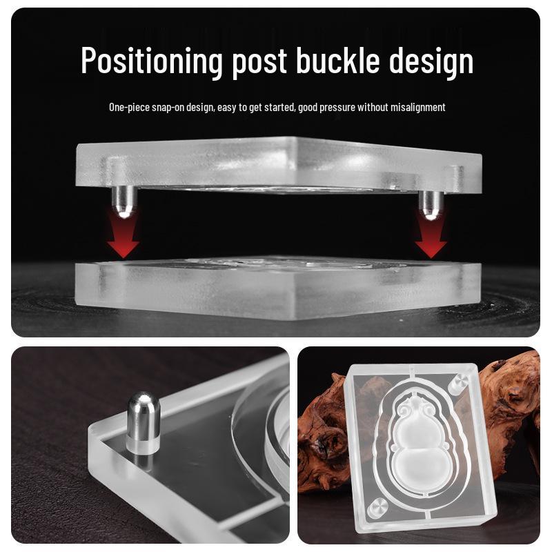 Double-Sided Acrylic Gourd Incense Mold for DIY Herbal Medicine Tablets