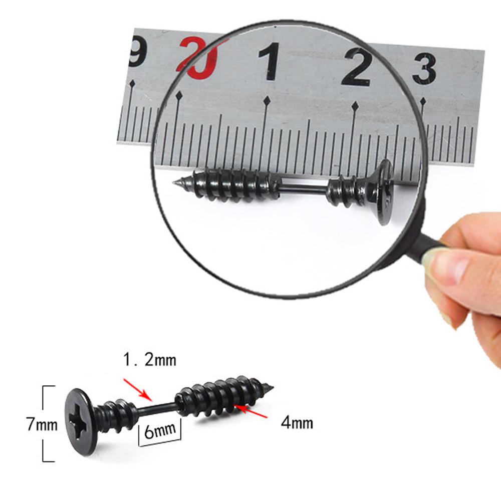 Halloween-Streich-Titanstahl-Schraubpiercing-Ohrstecker aus Edelstahl