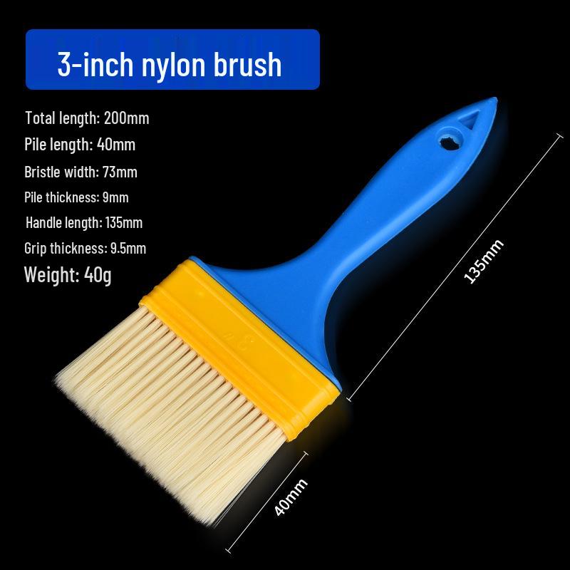 Nylon Bristle Multi-Purpose Brush for Painting, Coating, Glue, Industrial Cleaning, and Dust Removal