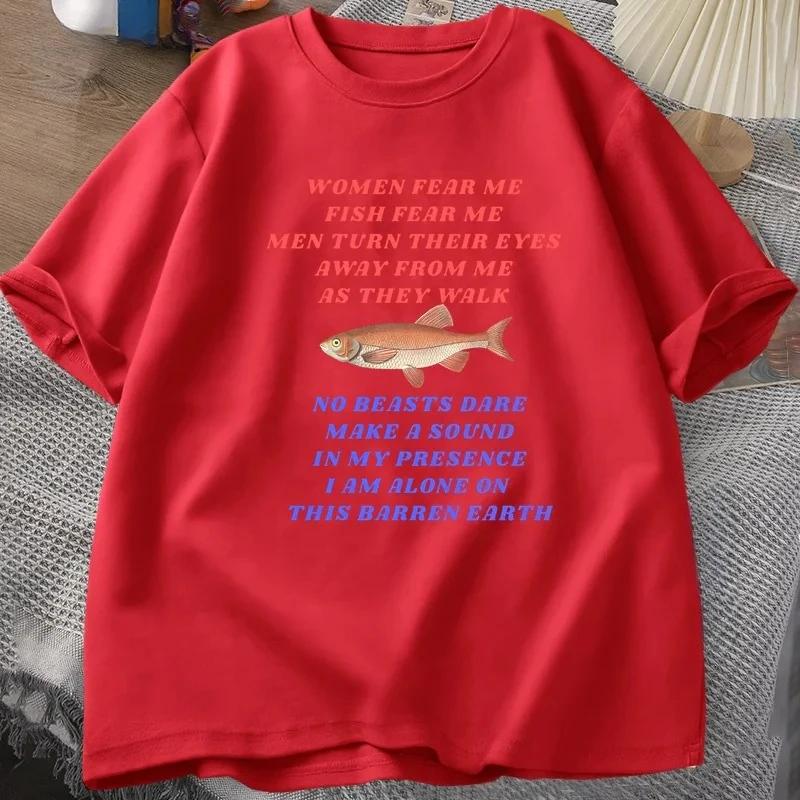 Camiseta Fear Me Fish Fear Me Para Mujer Camiseta De Pesca Meme Camisetas De Pesca Divertidas Y ExtraAs Camiseta Estampada S