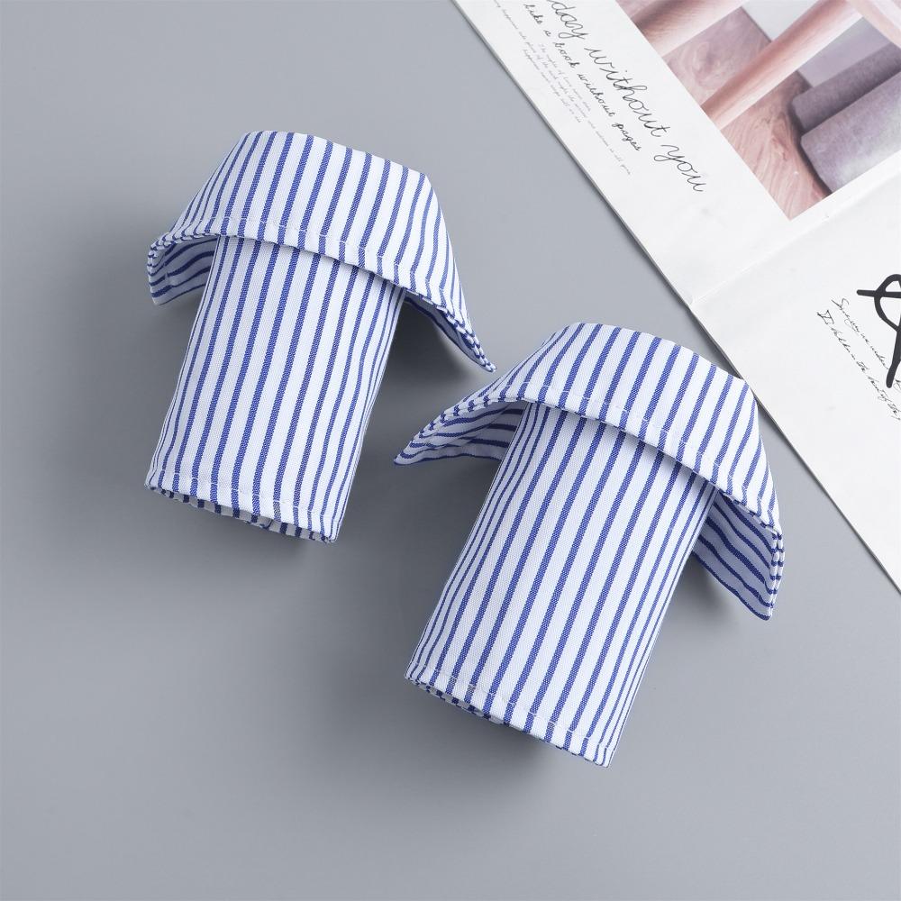 Commute Stripe Shirt Fake Collar Detachable False Wrist Cuffs Simple Fake Hand Sleeves  Office