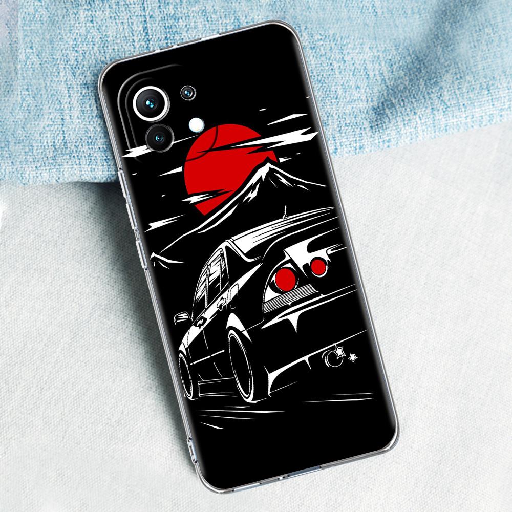 Phone Case For Xiaomi Mi 15 14 13 12 11 Lite 15T 13T 12T Pro Poco X7 X6 X5 Pro 5G X3 NFC F7 F6 F5 Cover Japan JDM Sports Car