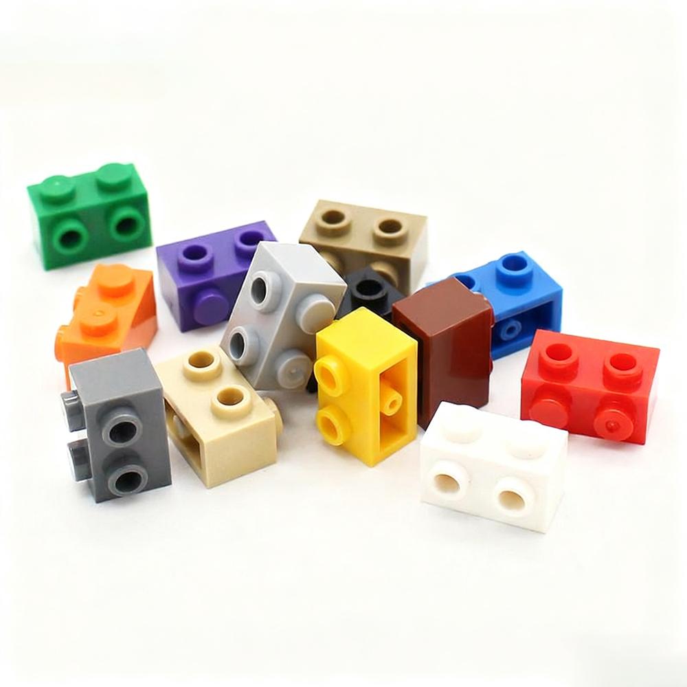 60pcs MOC DIY Building Blocks 11211 Brick Modified 1x2 with Studs Compatible Assembles Particles Construction Toys
